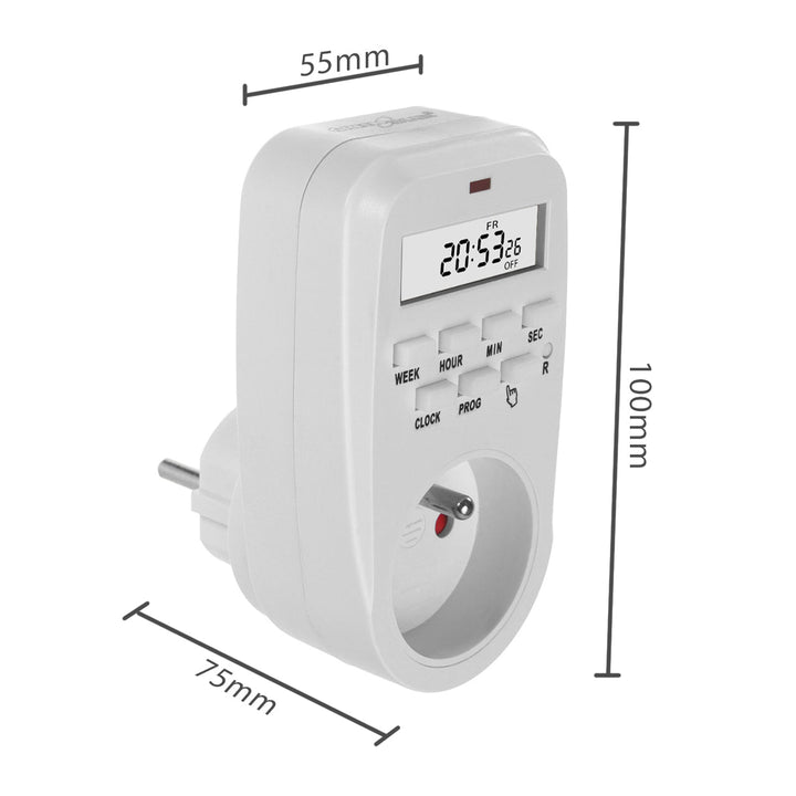 Timer prekidač - GreenBlue digitalni tajmer, maksimalno opterećenje 16 A, IP20, GB362 E