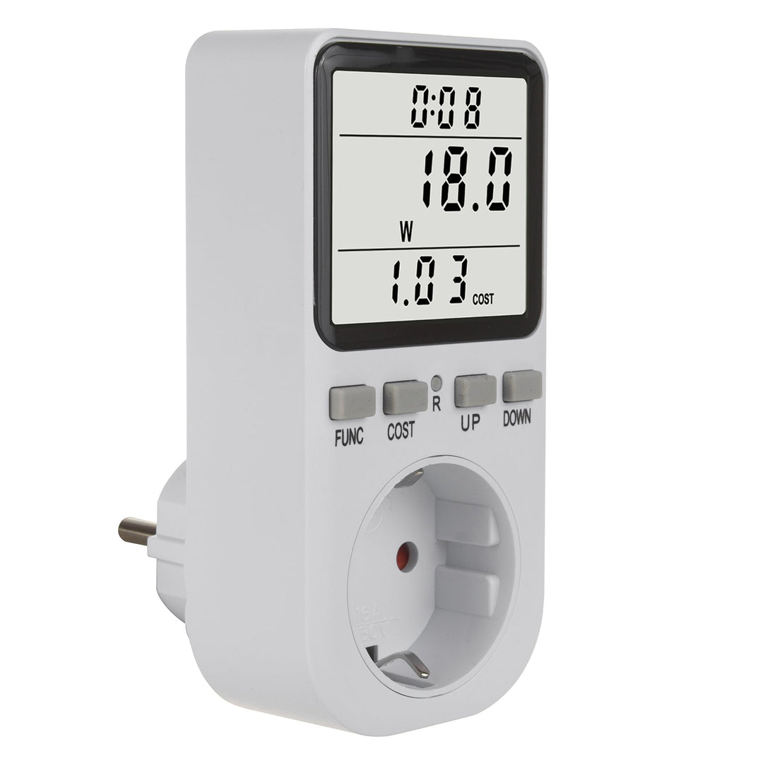 GreenBlue energetski brojilo, vatmetar, tip F, 220-240 V AC, 50 Hz, maksimalno opterećenje 16 A, IP20, ugrađena baterija, GB364 F