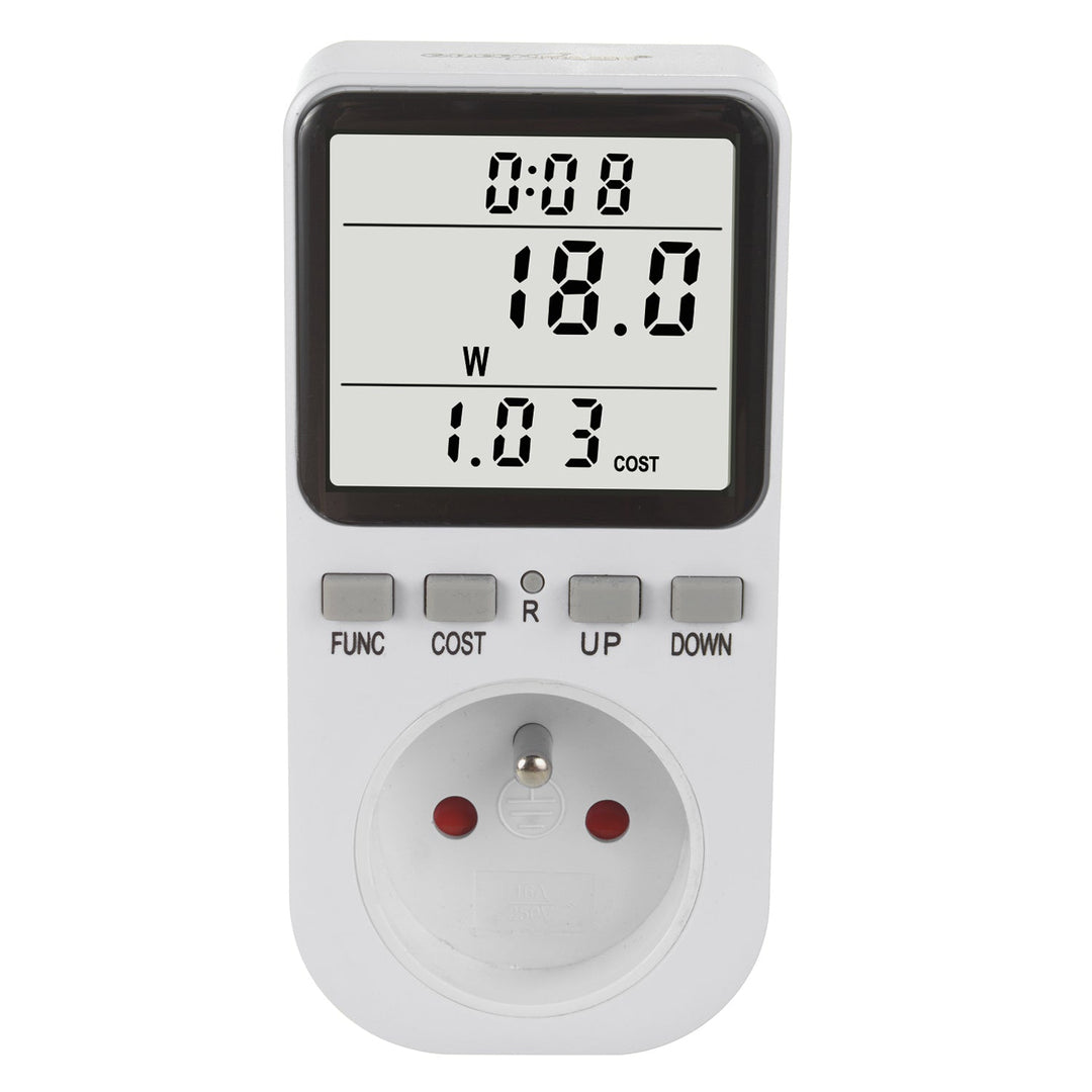 GreenBlue energetski brojilo, vatmetar, tip E, 220-240 V AC, 50 Hz, maksimalno opterećenje 16 A, IP20, ugrađena baterija, GB364 E