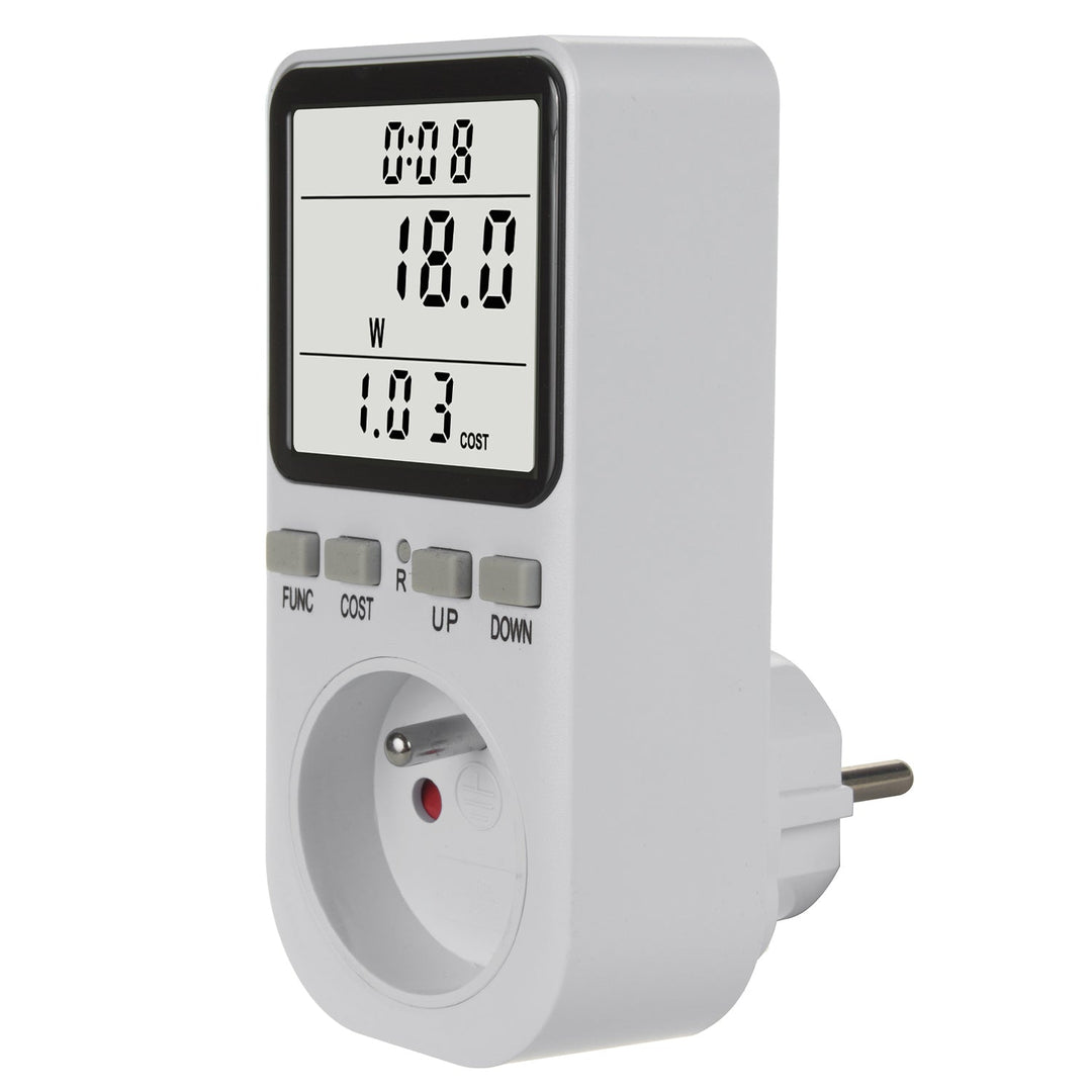 GreenBlue energetski brojilo, vatmetar, tip E, 220-240 V AC, 50 Hz, maksimalno opterećenje 16 A, IP20, ugrađena baterija, GB364 E