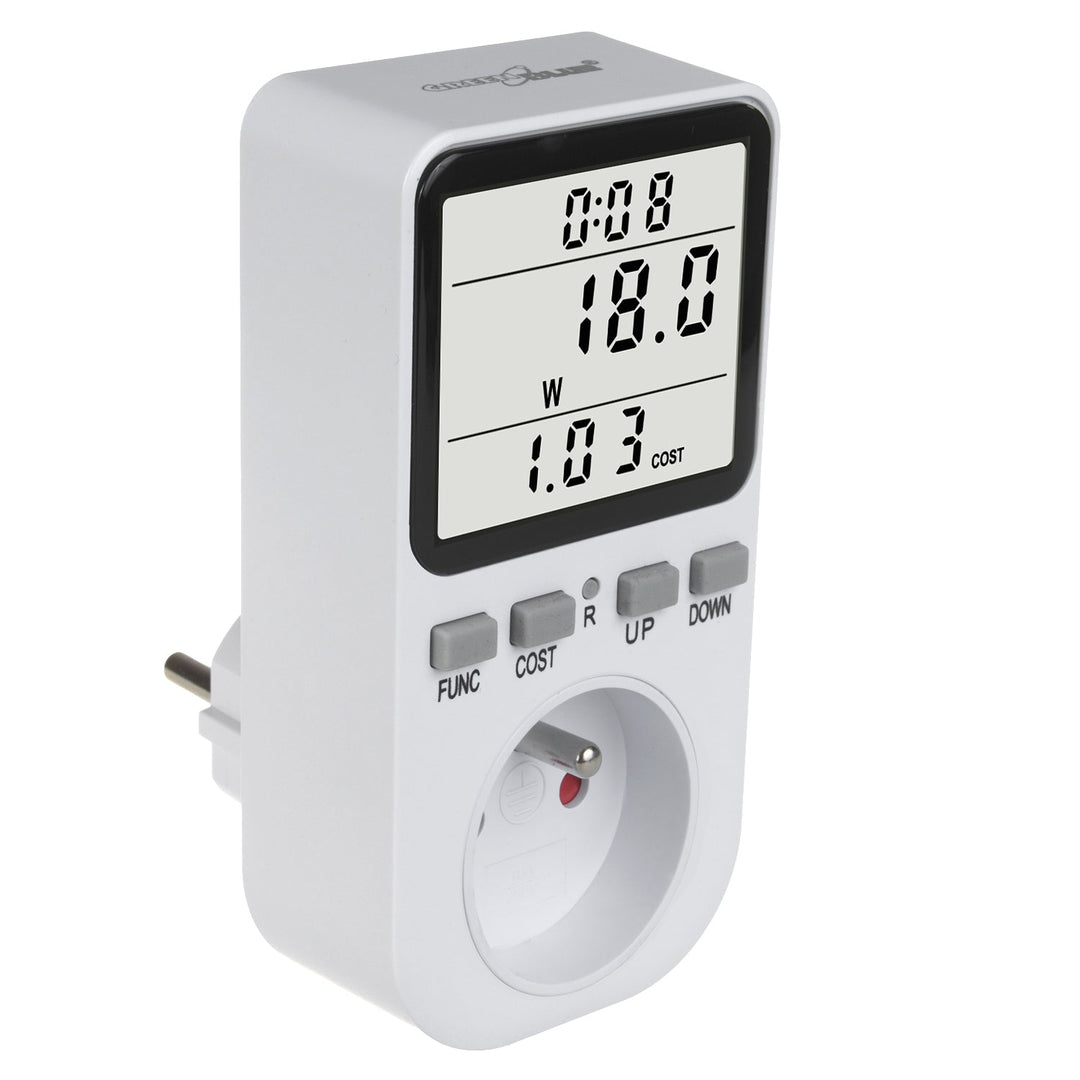 GreenBlue energetski brojilo, vatmetar, tip E, 220-240 V AC, 50 Hz, maksimalno opterećenje 16 A, IP20, ugrađena baterija, GB364 E