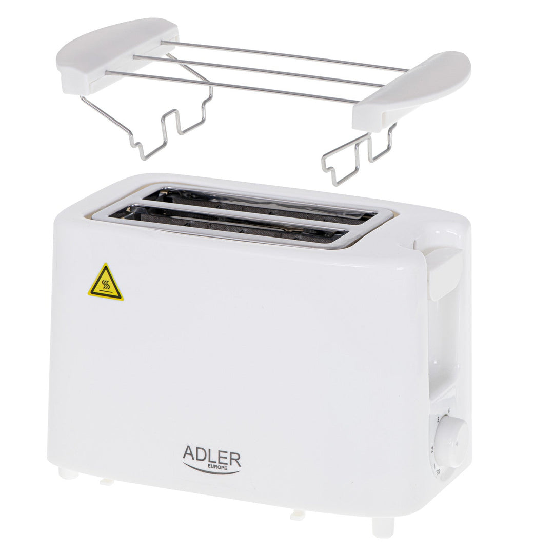 Adler toster, 6 razina grijanja, rešetka za peciva, 900 W, bijeli, AD 3223