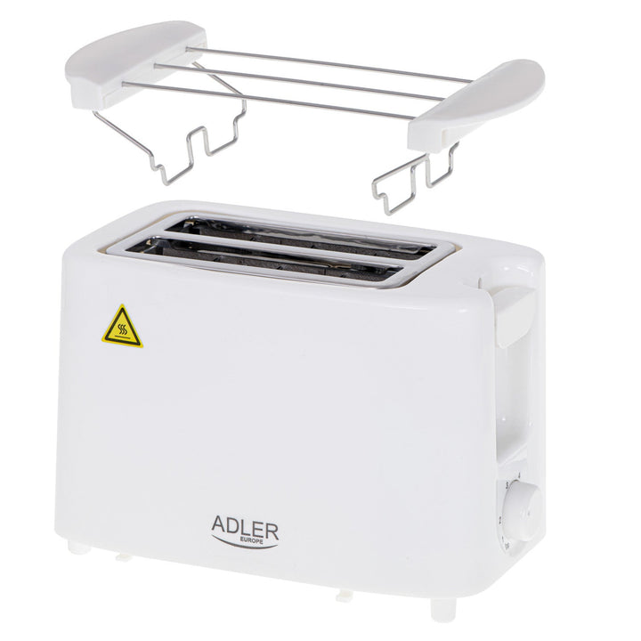 Adler toster, 6 razina grijanja, rešetka za peciva, 900 W, bijeli, AD 3223