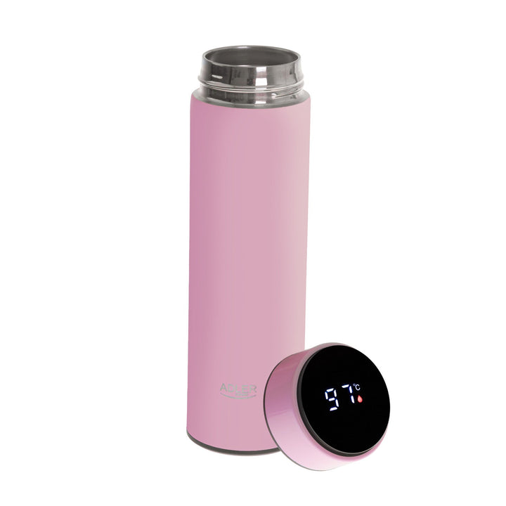 Adler termo boca, LED zaslon osjetljiv na dodir, kapacitet 473 ml, ružičasta, AD 4506
