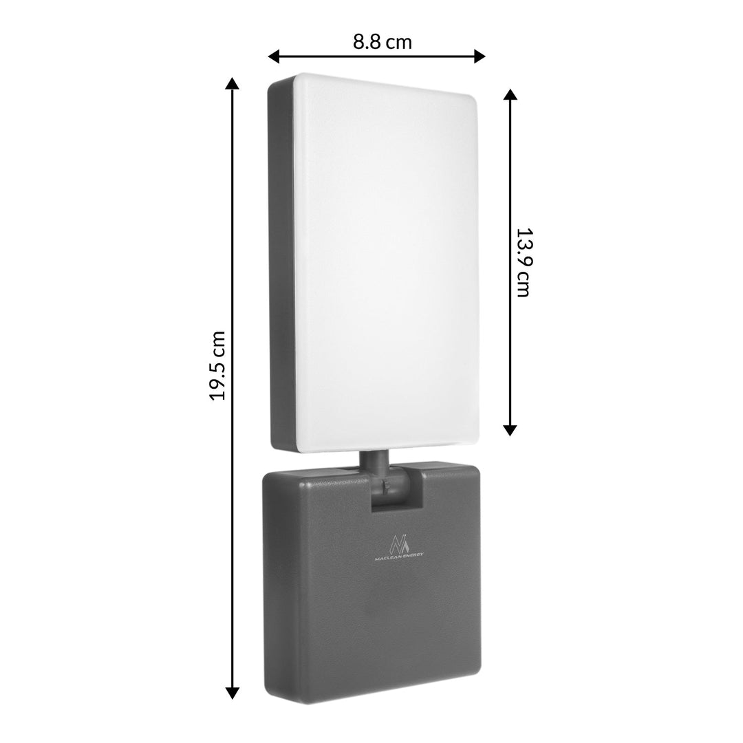 Maclean LED lampa, siva, 10W, 700lm, IP65, neutralno bijela, 4000K