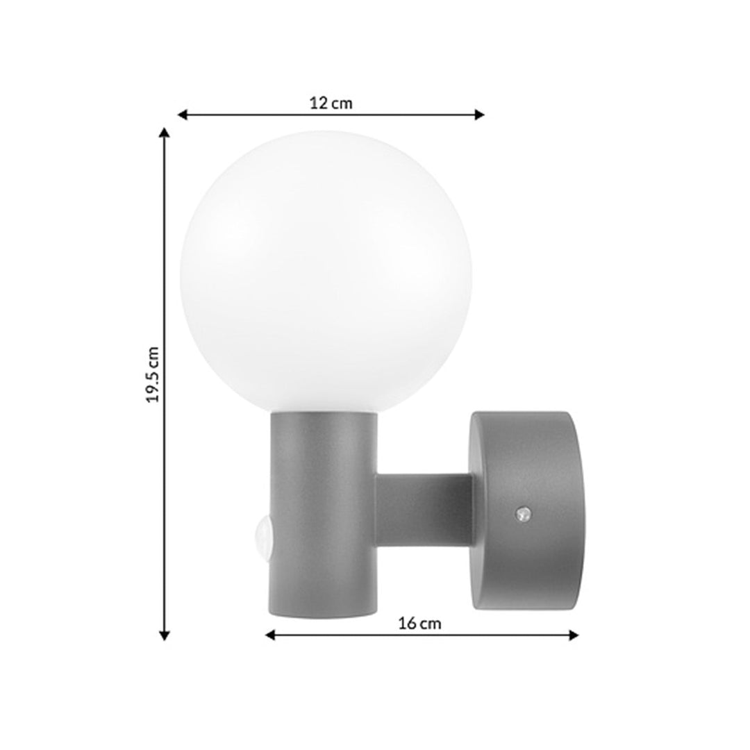 Maclean PIR LED lampa s pokretnim senzorom, siva, 15W, IP65, 1600lm, 4000K
