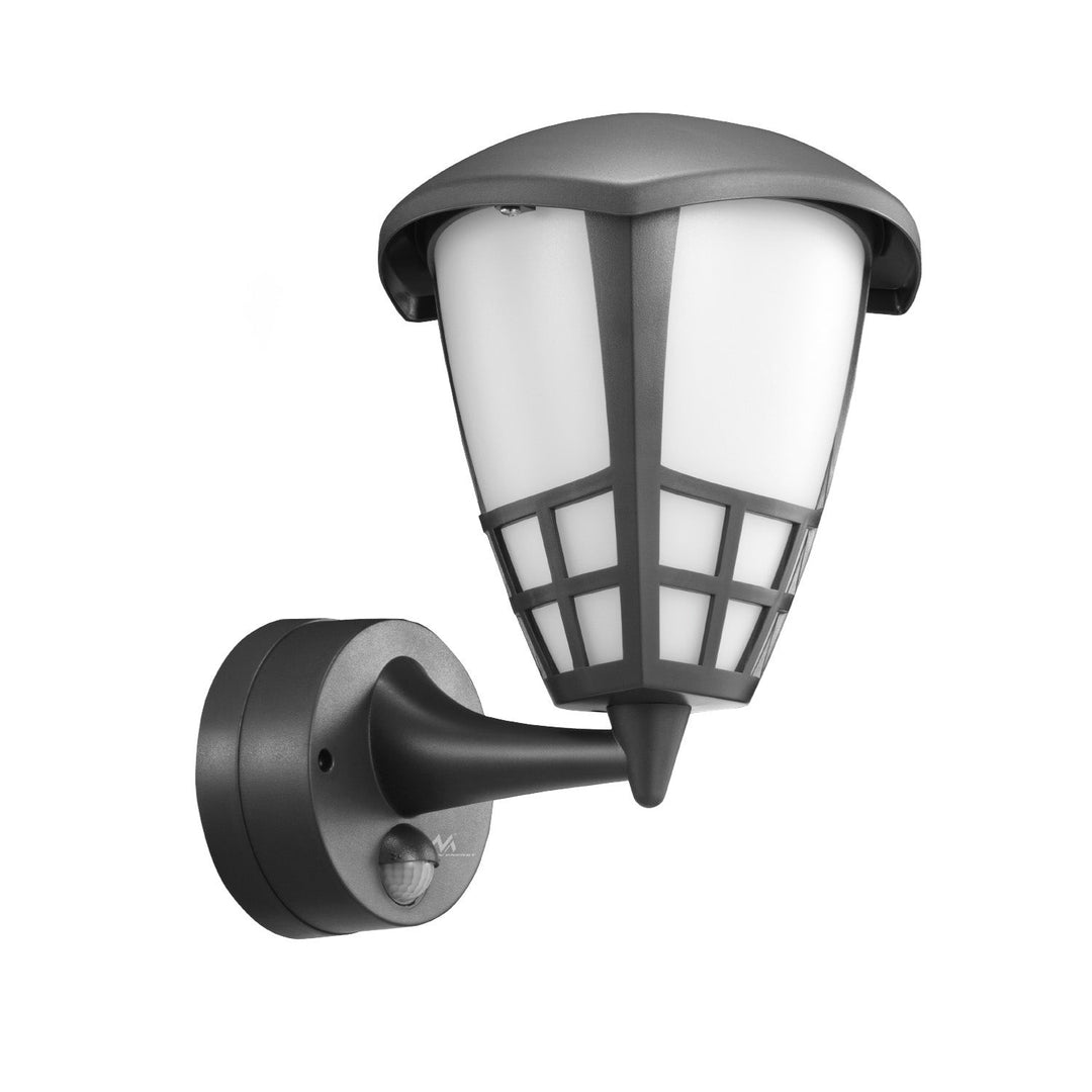 Zidna svjetiljka Maclean MCE518 GR s senzorom, 1xE27, siva, IP65, max. 60 W