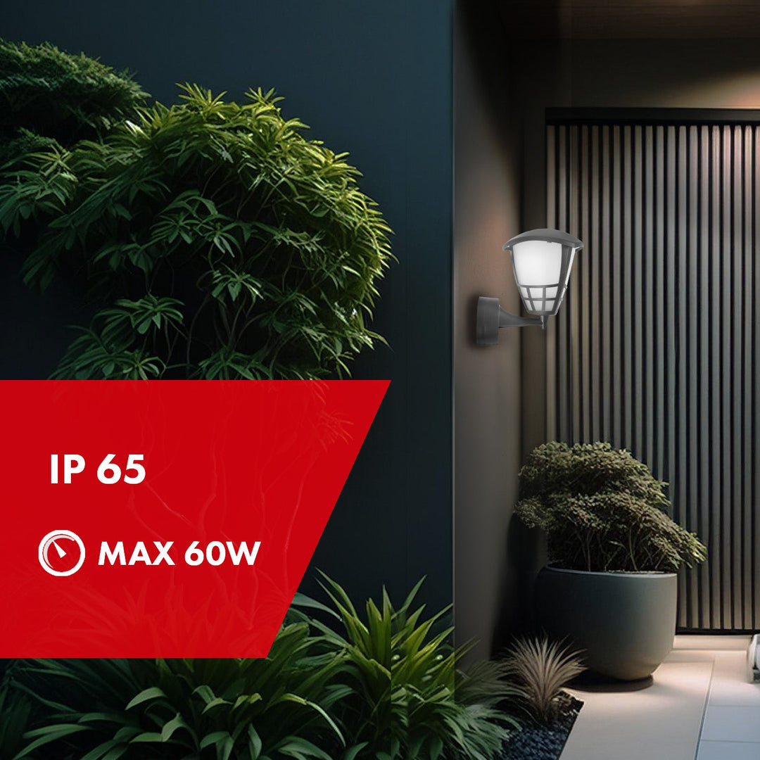 Vanjska zidna lampa 1xE27 Maclean MCE519 sivo-smeđa IP65 max 60W