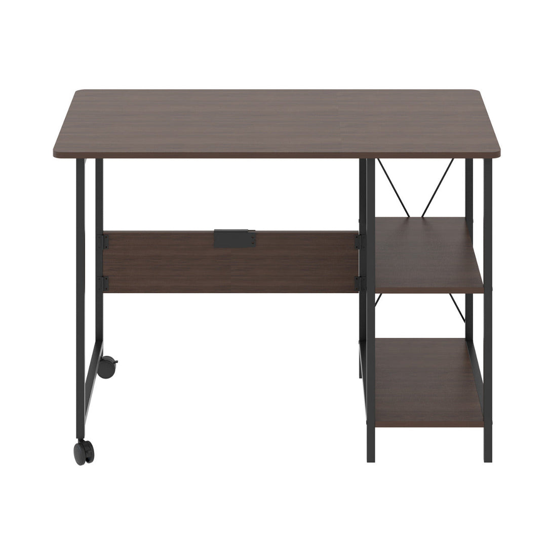 Sklopivi potkrovni stol Maclean, dimenzije: 107x45x75 cm, maksimalno opterećenje: 150 kg, s radnom plohom, tamnokestenjasta boja, MC-411 B