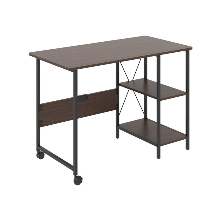Sklopivi potkrovni stol Maclean, dimenzije: 107x45x75 cm, maksimalno opterećenje: 150 kg, s radnom plohom, tamnokestenjasta boja, MC-411 B