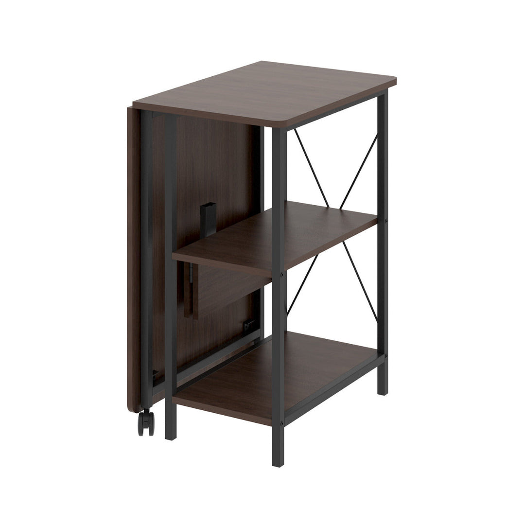 Sklopivi potkrovni stol Maclean, dimenzije: 107x45x75 cm, maksimalno opterećenje: 150 kg, s radnom plohom, tamnokestenjasta boja, MC-411 B
