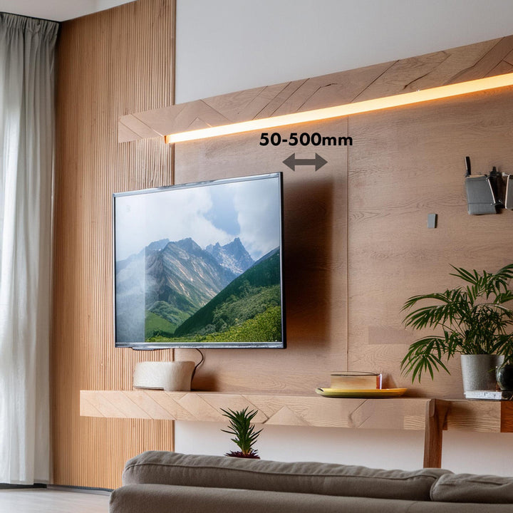 Maclean TV nosač, max. VESA 800x600, 43-100", 80 kg, podešavanje vertikalnog i horizontalnog kuta, profil 50-500 mm, crna, MC-423
