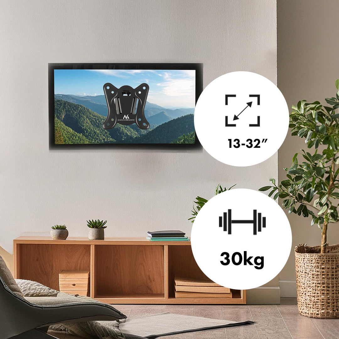 Maclean nosač za TV ili monitor, max. VESA 100x100, 13-32", 30 kg, crni, MC-415