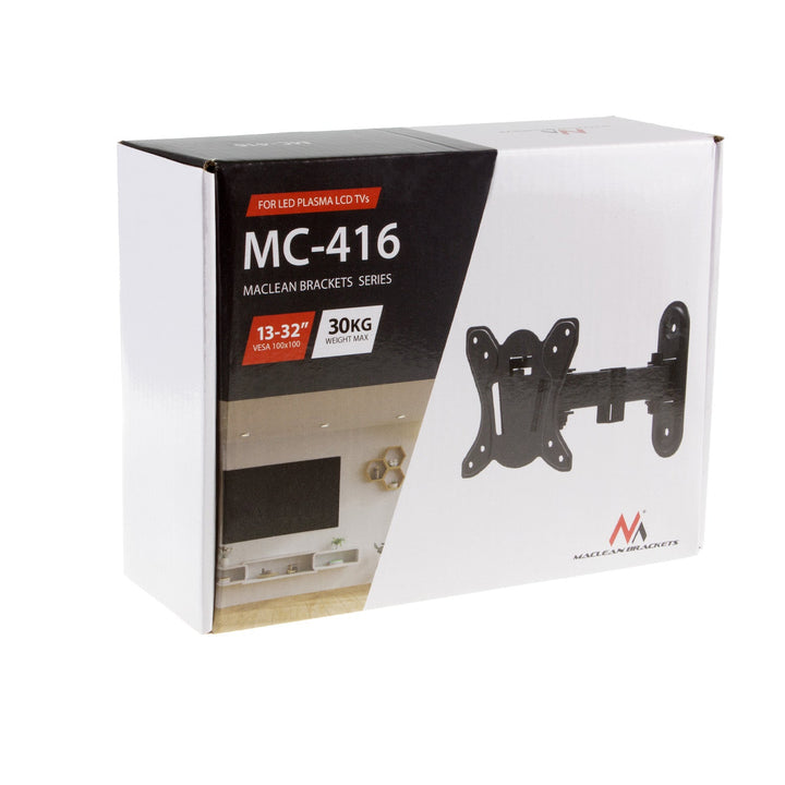 Maclean nosač za TV ili monitor, max. VESA 100x100, 13-32", 30 kg, crni, MC-416