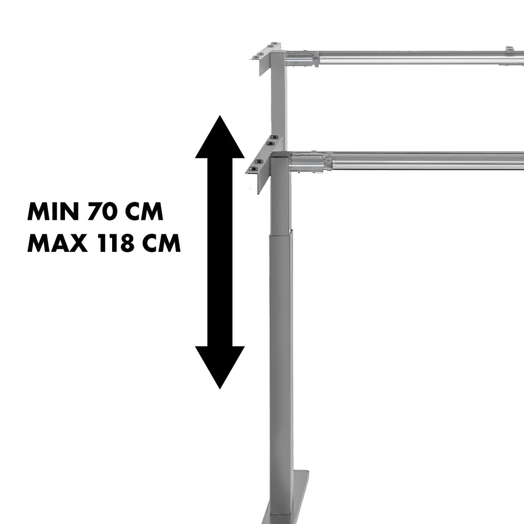 Maclean stol, ručno podešavanje visine, bez ploče, za rad u stojećem ili sjedećem položaju, max. 60 kg, max. visina 120 cm, MC-790NG