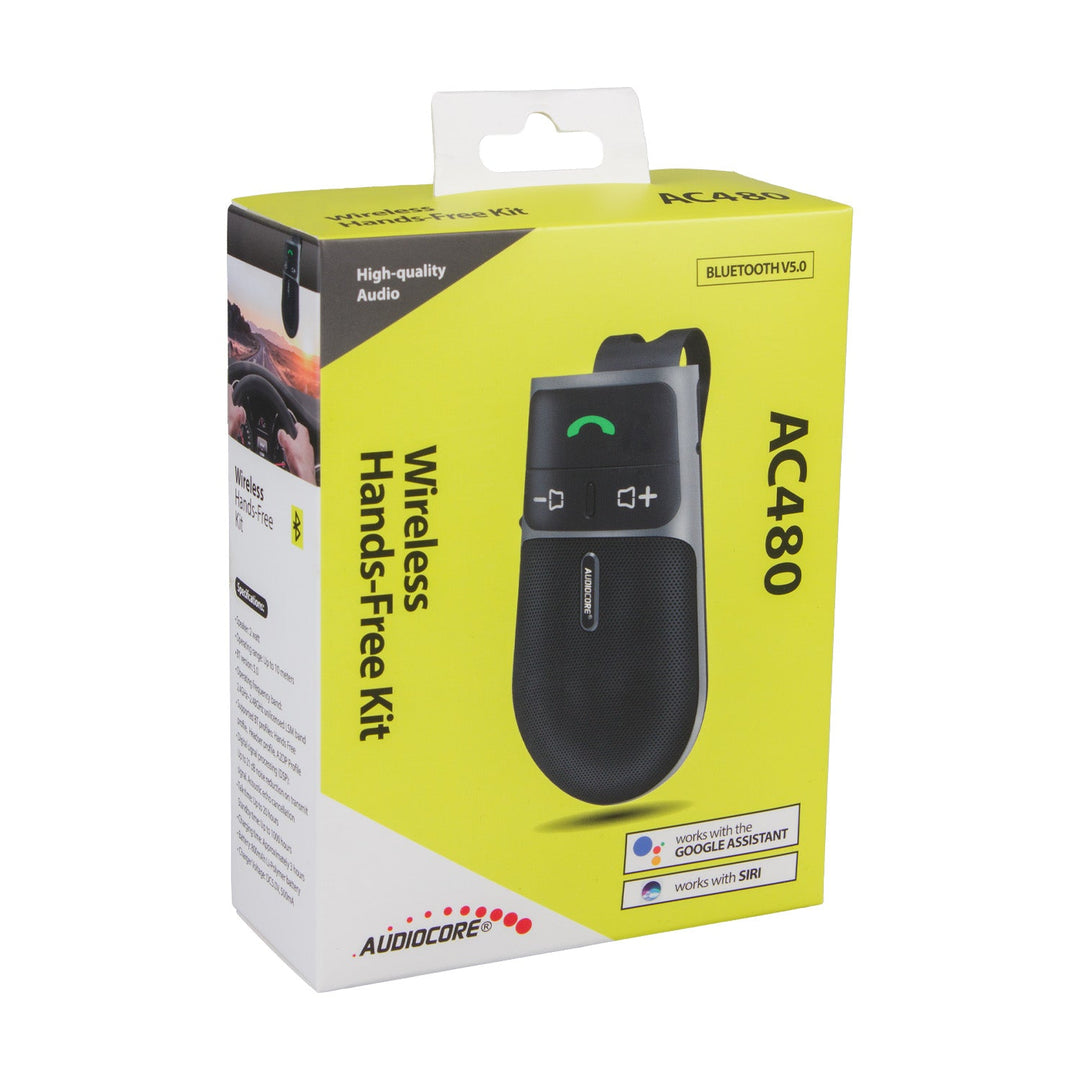 Audiocore AC480 Bluetooth 5.0 hands-free komplet s A2DP, 2W zvučnikom, Google i Siri