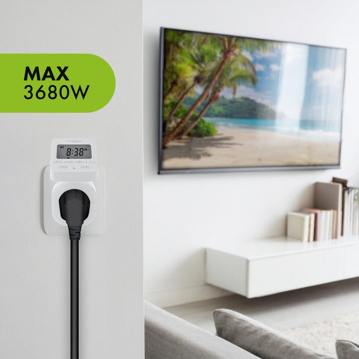 Timer prekidač - GreenBlue digitalni tajmer, maksimalno opterećenje 16 A, IP20, GB605 E