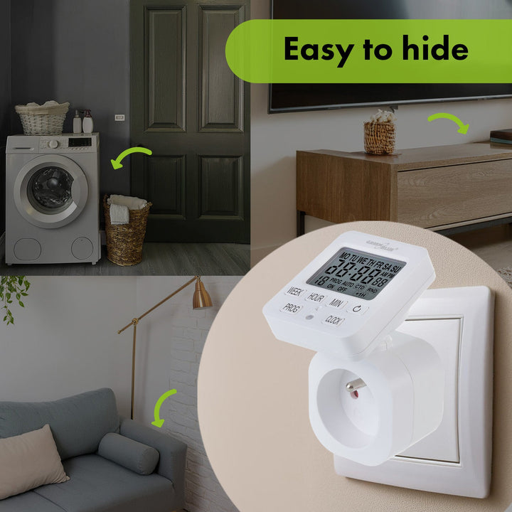 Timer prekidač - GreenBlue digitalni tajmer, maksimalno opterećenje 16 A, IP20, GB605 E