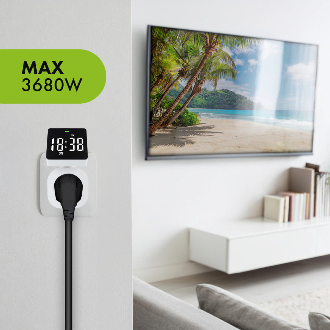 Timer prekidač - GreenBlue digitalni tajmer, maksimalno opterećenje 16 A, IP20, GB610 E