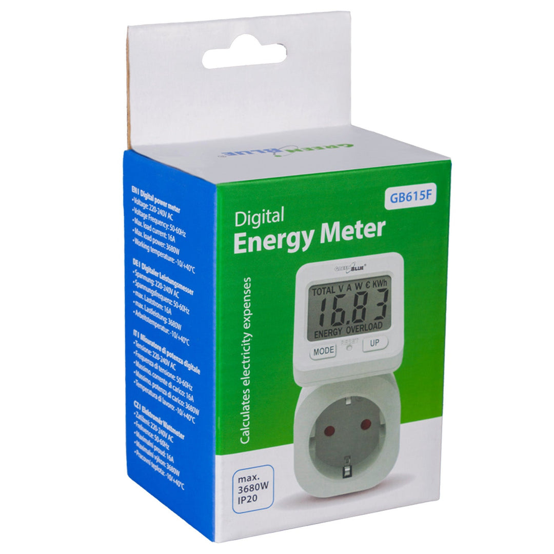 GreenBlue energetski brojilac, vatmetar, 16 A, max. 3680 W, rezervna memorija, GB615 F