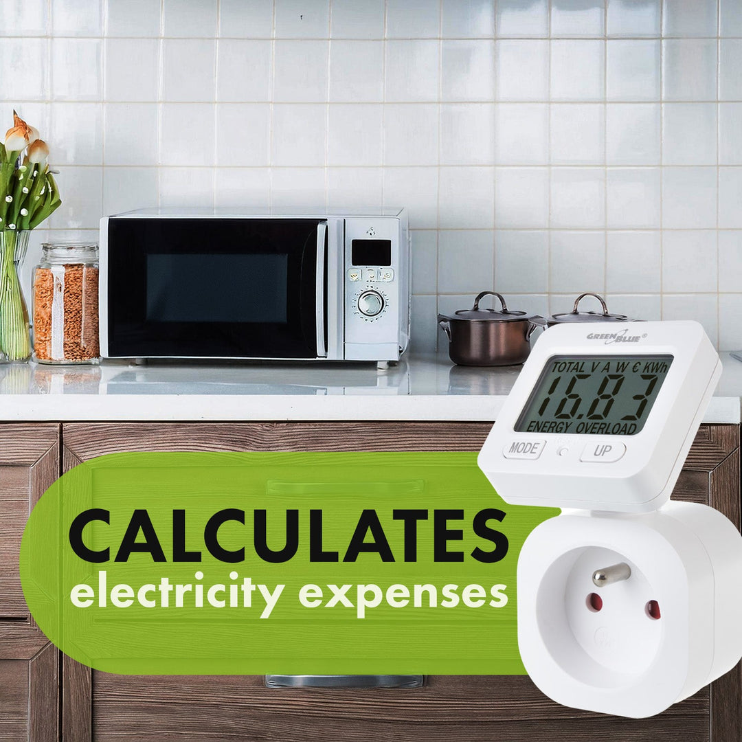 GreenBlue energetski brojilo, vatmetar, 16 A, max. 3680 W, s rezervnom memorijom, GB615 E
