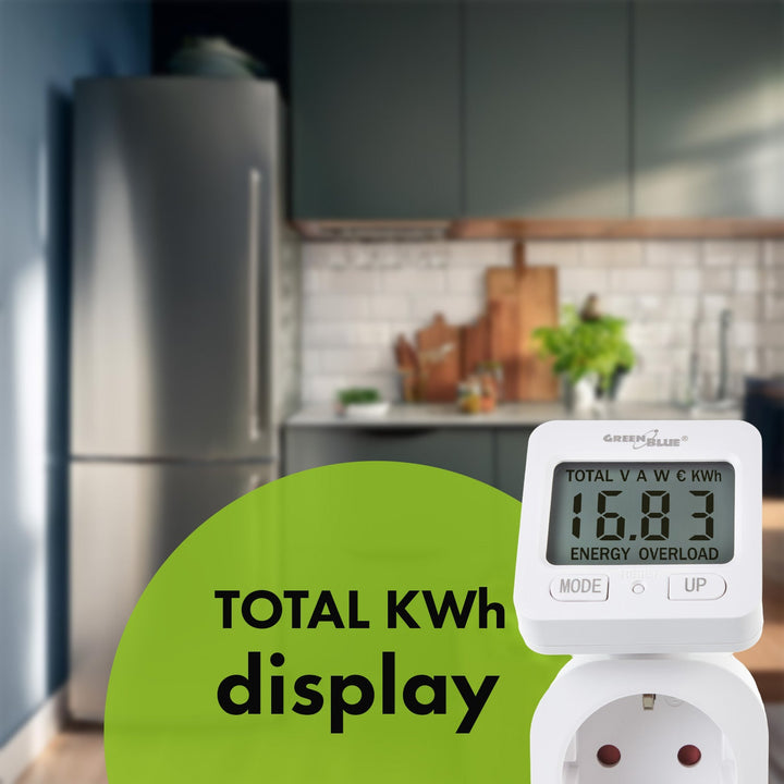 GreenBlue energetski brojilo, vatmetar, 16 A, max. 3680 W, s rezervnom memorijom, GB615 E