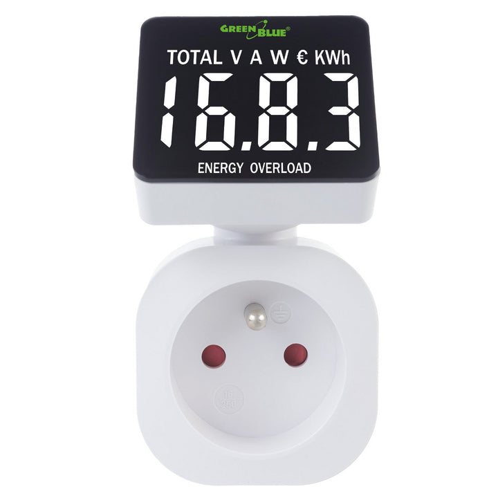 GreenBlue energetski brojilo, vatmetar, 16 A, max. 3680 W, s memorijom, GB620 E