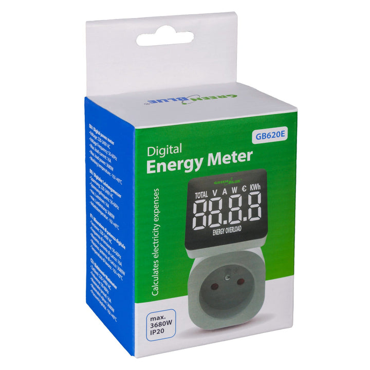 GreenBlue energetski brojilo, vatmetar, 16 A, max. 3680 W, s memorijom, GB620 E