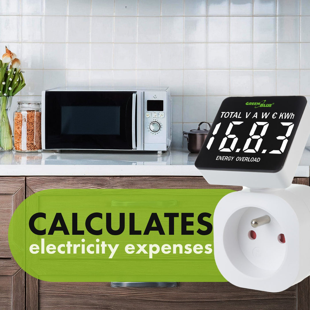 GreenBlue energetski brojilo, vatmetar, 16 A, max. 3680 W, s memorijom, GB620 E