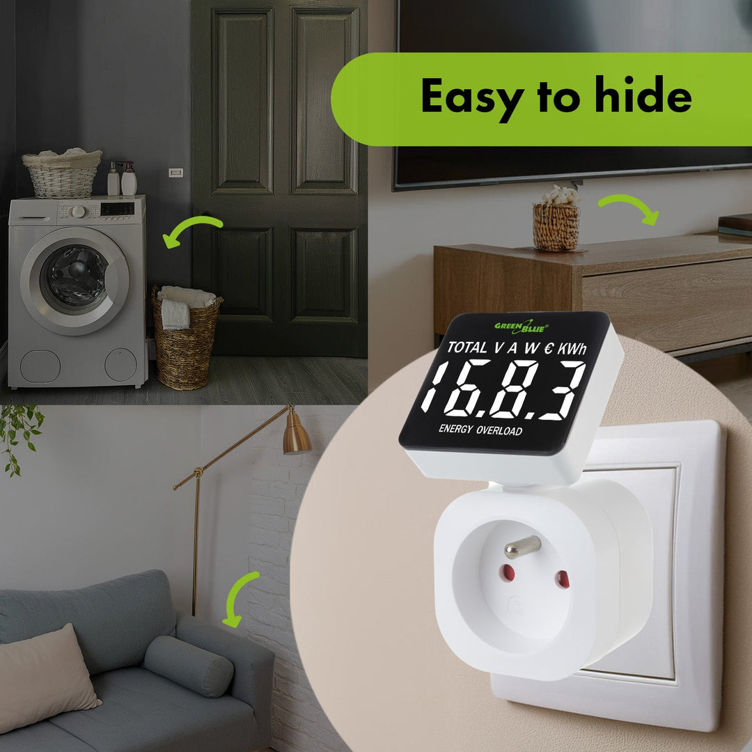 GreenBlue energetski brojilo, vatmetar, 16 A, max. 3680 W, s memorijom, GB620 E