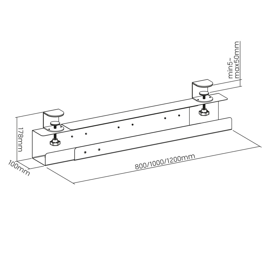 Maclean organizator kabela ispod stola, 5 kg max, MC-333