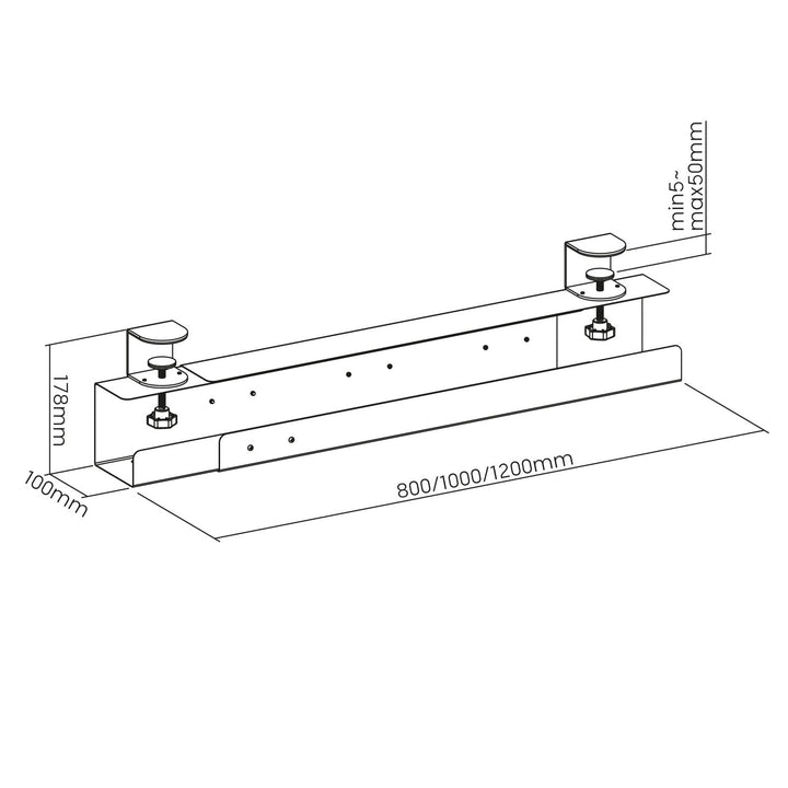 Maclean organizator kabela ispod stola, 5 kg max, MC-333