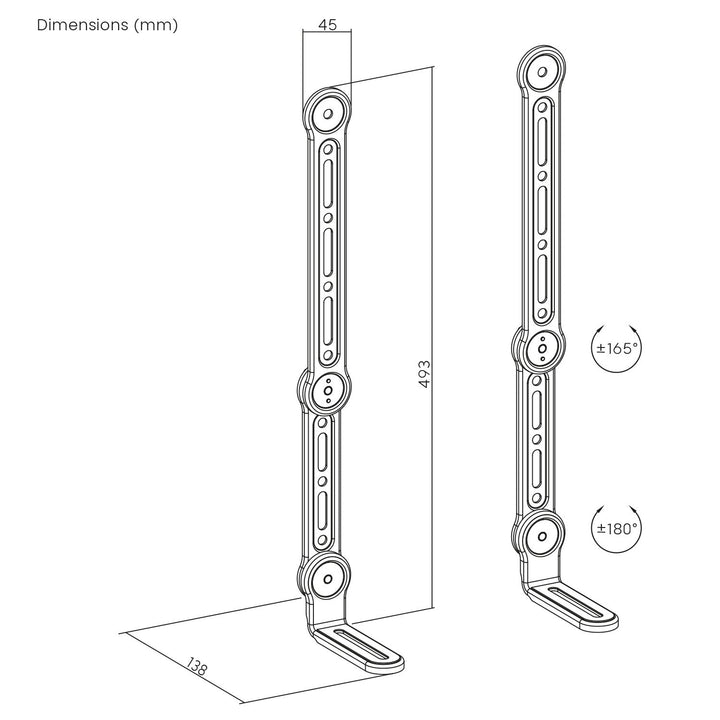 Maclean univerzalni VESA nosač za soundbar, 15 kg max, MC-334