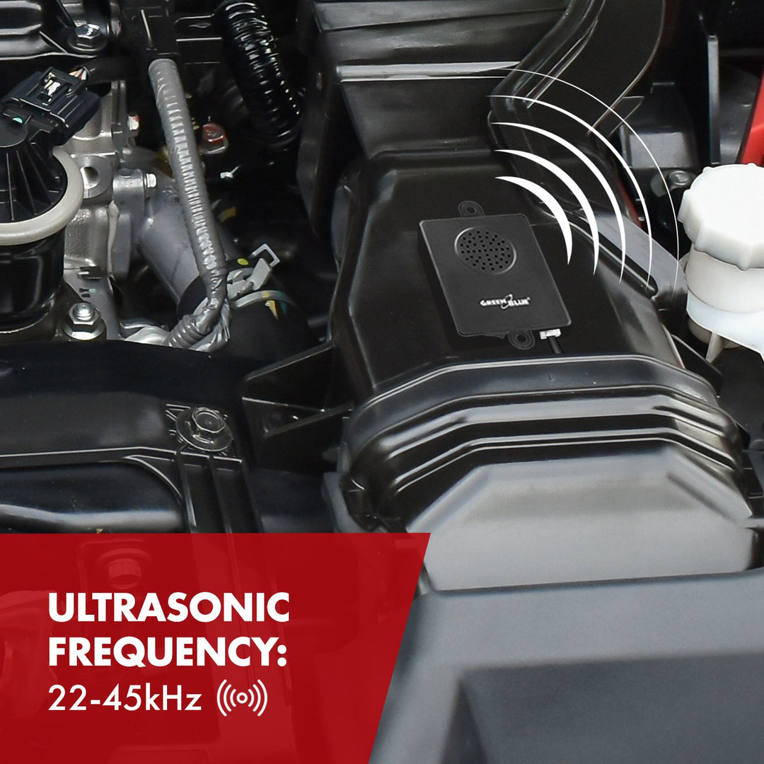 GreenBlue GB730 ultrazvučni odvraćač za glodavce/lasice za automobile, 45 m²