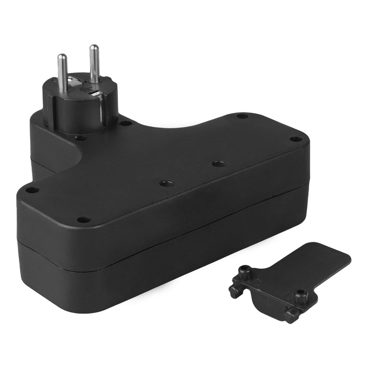 Maclean električna utičnica, četverostruka s prekidačem, stabilizirajući nogar, tip Schuko, 2x2,5 A, 2x16 A, MCE224 G/B