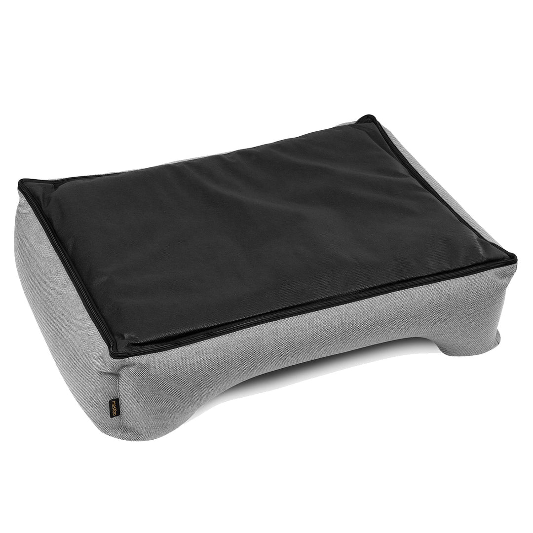 Mestizo krevet, 65x50 cm, svijetlosivi s crnim obrubom, SMTF-GRA-B-1