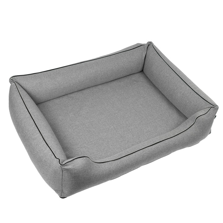 Mestizo krevet, 100x75 cm, svijetlosivi s crnim obrubom, SMTF-GRA-B-3
