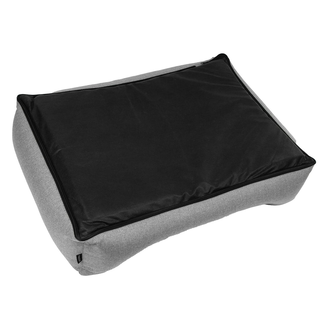 Mestizo krevet, 100x75 cm, svijetlosivi s crnim obrubom, SMTF-GRA-B-3