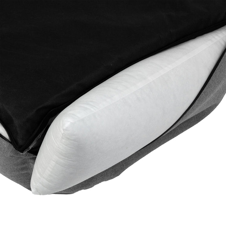 Mestizo krevet, 100x75 cm, svijetlosivi s crnim obrubom, SMTF-GRA-B-3
