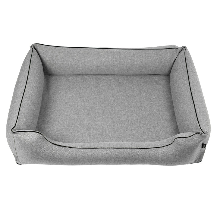 Mestizo krevet, 100x75 cm, svijetlosivi s crnim obrubom, SMTF-GRA-B-3