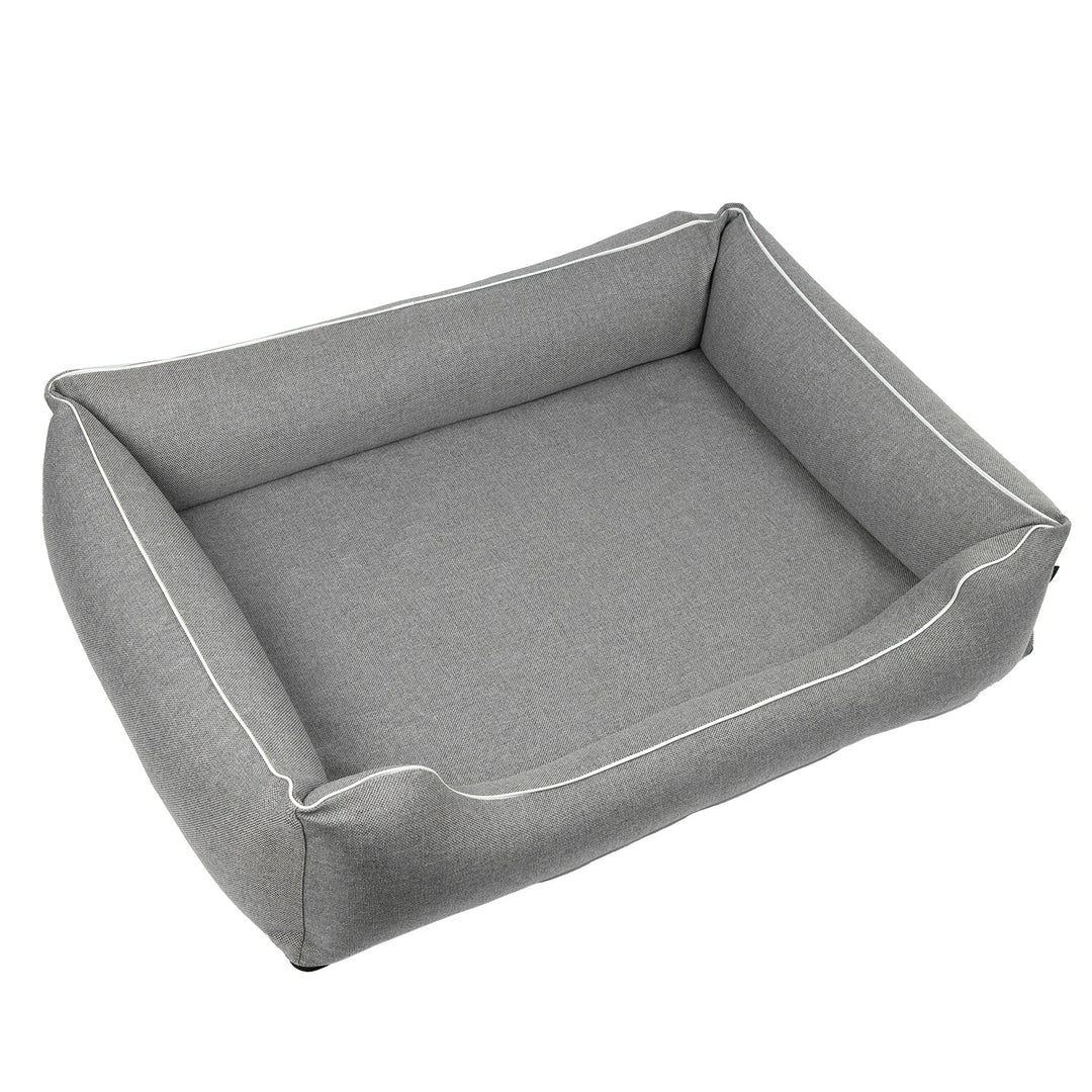 Mestizo krevet, 100x75 cm, svijetlosivi s bijelim obrubom, SMTF-GRA-W-3