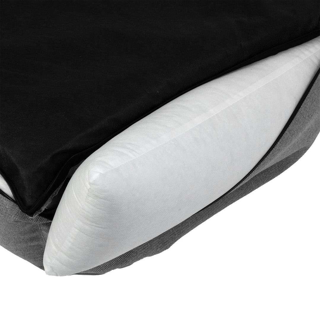 Mestizo krevet, 100x75 cm, svijetlosivi s bijelim obrubom, SMTF-GRA-W-3