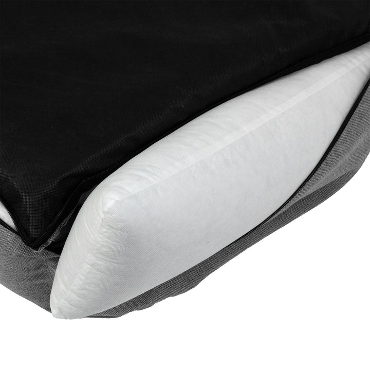 Mestizo krevet, 100x75 cm, svijetlosivi s bijelim obrubom, SMTF-GRA-W-3