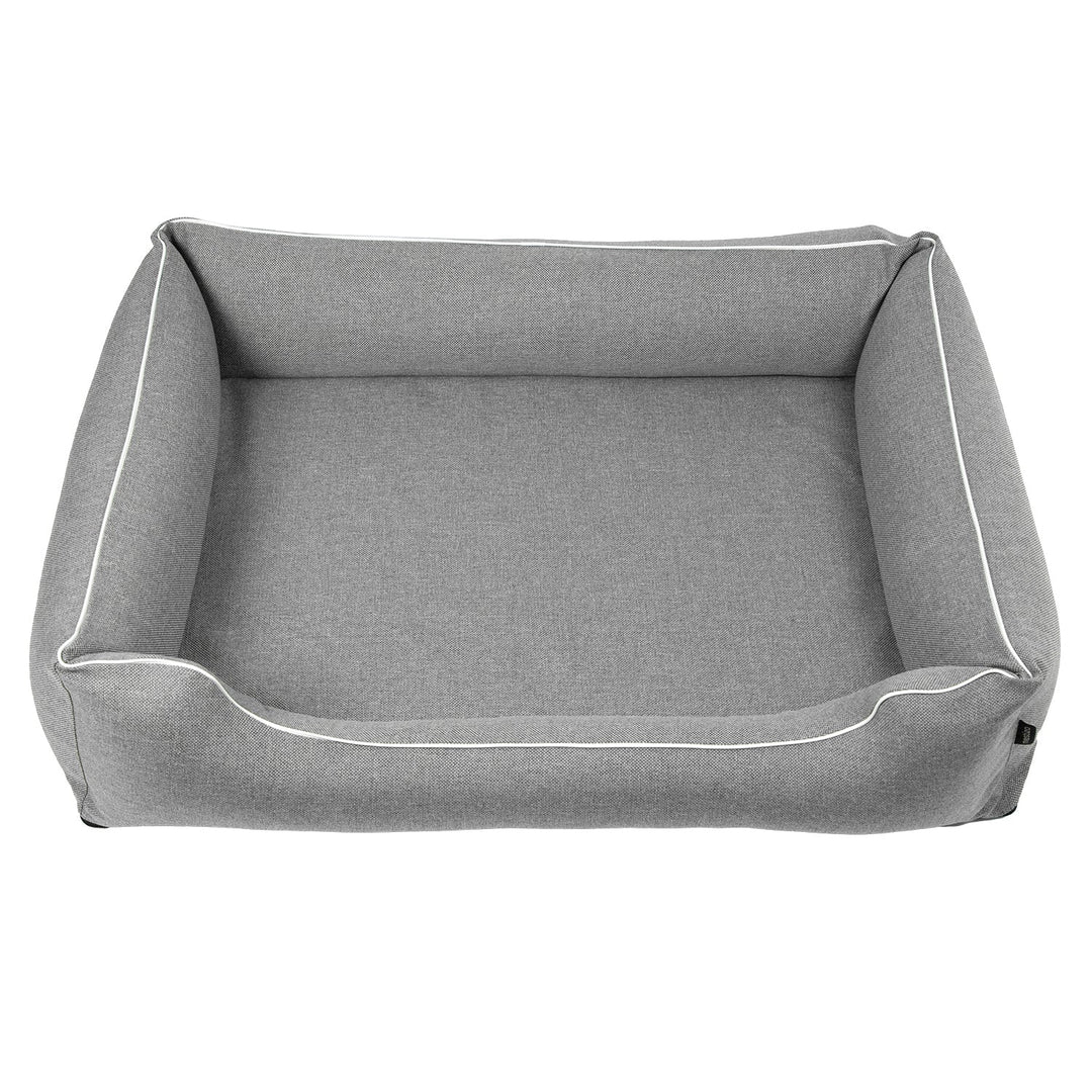 Mestizo krevet, 100x75 cm, svijetlosivi s bijelim obrubom, SMTF-GRA-W-3