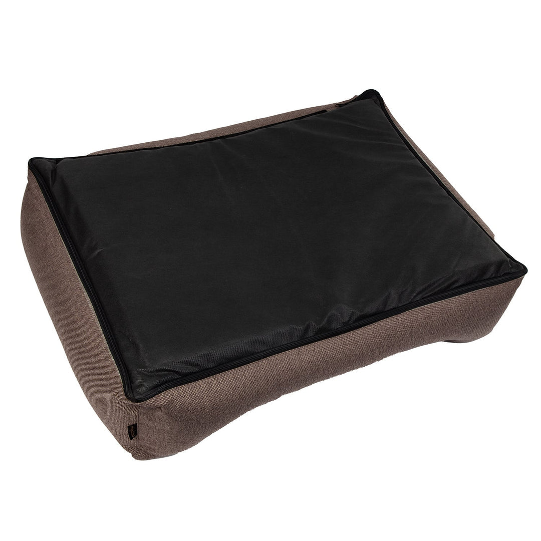 Mestizo krevet, 100x75 cm, smeđi s crnim obrubom, SMTF-BRO-B-3