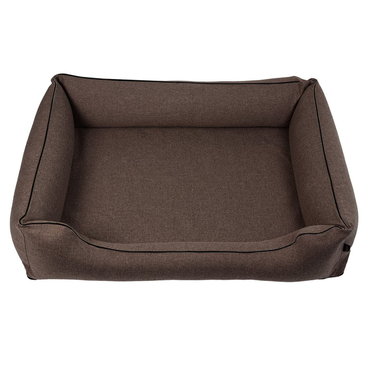 Mestizo krevet, 100x75 cm, smeđi s crnim obrubom, SMTF-BRO-B-3