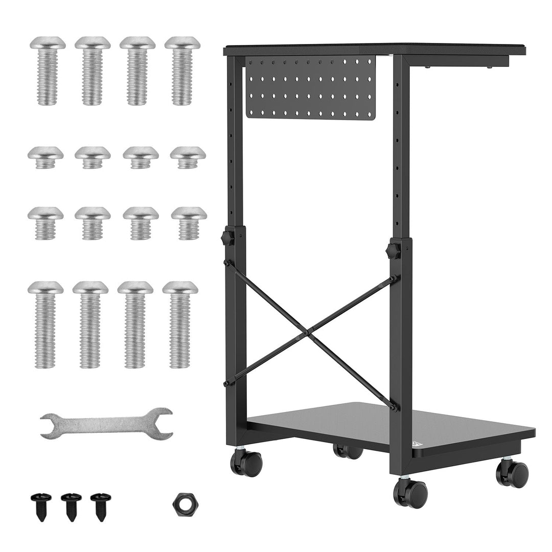 Stalak za kolica CPU s policom NanoRS, max. 80 kg, podesiva visina 550–850 mm, RS430