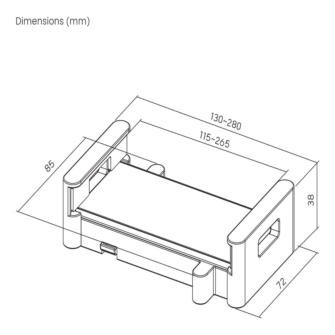 Maclean MC-991 univerzalni držač tableta za VESA nosače prikladan je za tablete dimenzija od 4,7 do 15 inča.