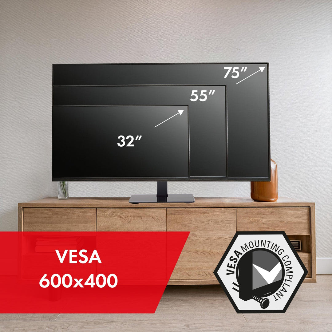 Maclean univerzalni TV stalak za TV ormarić, max. 40 kg, max. VESA 600x400, za TV uređaje od 32 do 75", MC-386