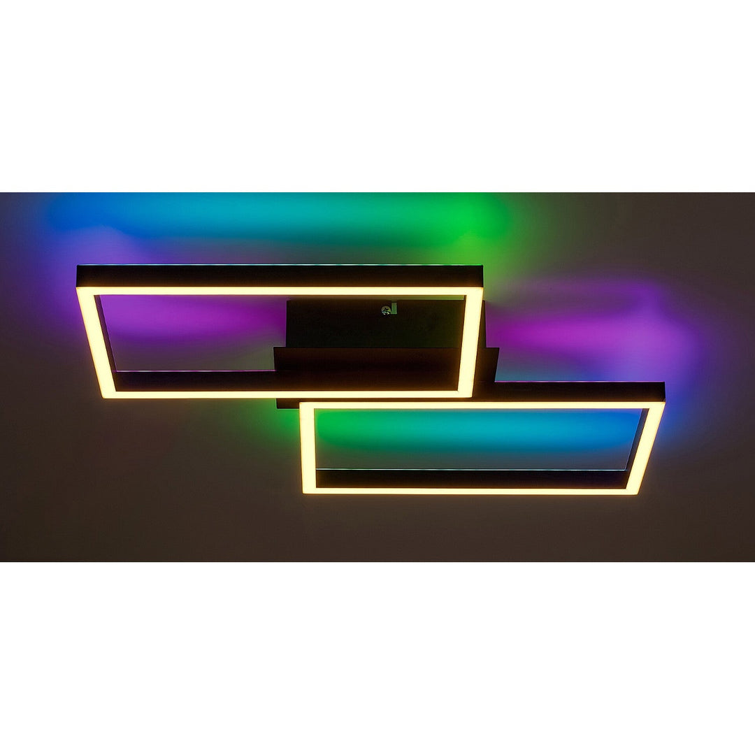 Rabalux lampa, stropna lampa, LED 40W, crna, daljinski upravljač, Ludano